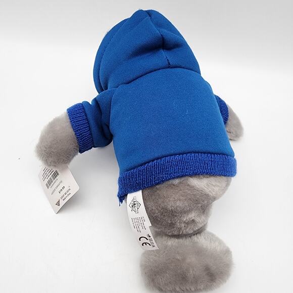 Petting Zoo Manatee Plush 10" Dallas World Aquarium Gray Fur Blue Hoodie Stuffed - Picture 2 of 11